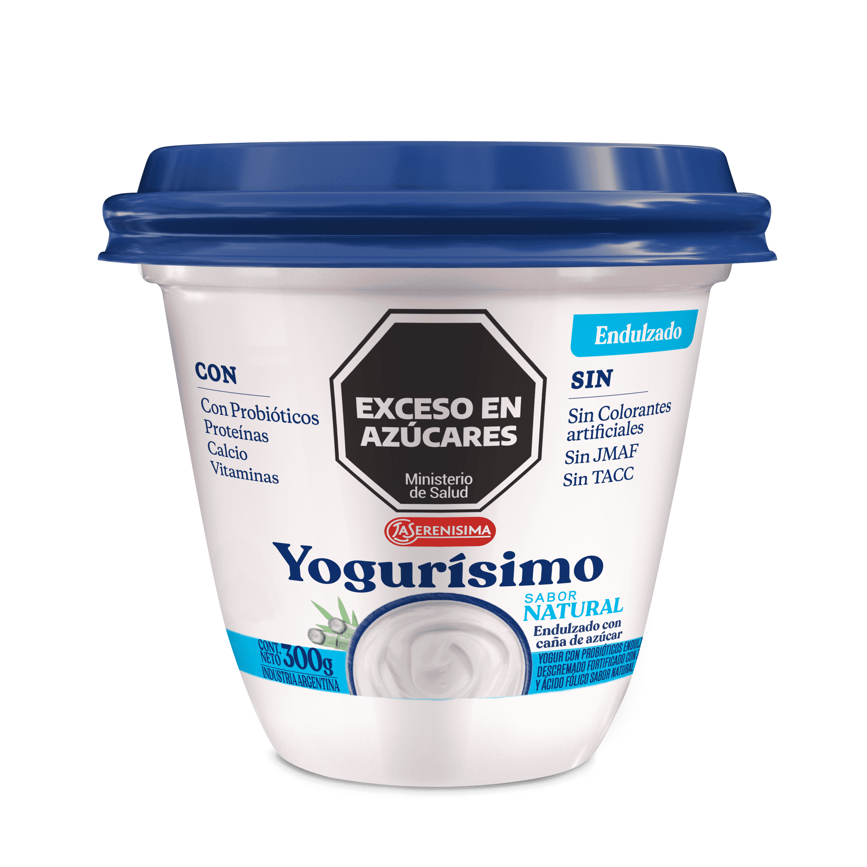 yogur líquido natural con azúcar moreno de caña